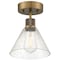 Access Lighting Port Nine Martini, Martini LED SemiFlush, Antique Brushed Brass Finish, Seeded Glass 63146LEDDLP-ABB/SDG - alternate 1